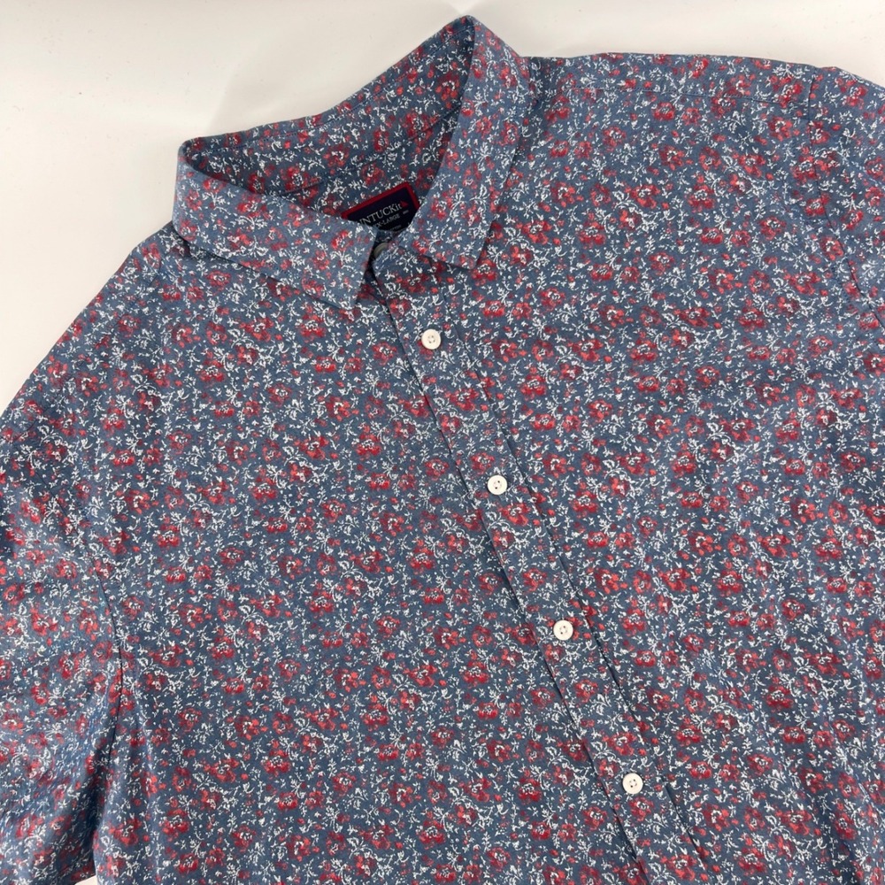 Untuckit Mens XXL Short Sleeve Shirt Cotton Floral Button Down